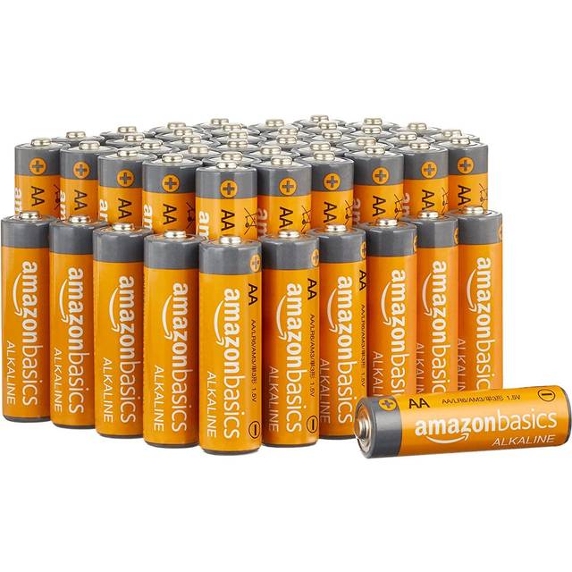 48-Pack AA Alkaline High-Performance Batteries, 1.5 Volt, 10-Year Shelf Life