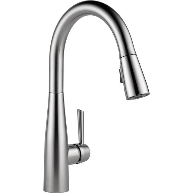 Delta 9113-AR-DST Essa Single Handle Pull-Down Kitchen Faucet  Standard  Arctic Stainless
