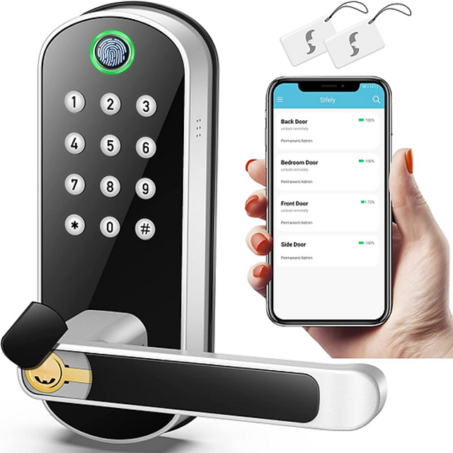 Sifely Smart Lock  Keyless Entry Door Lock  Keypad Door Lock  Fingerpr