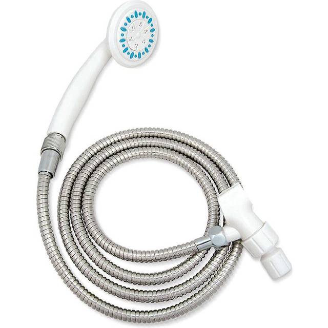 AquaSense 770-980 3-Setting Handheld Shower Head With Hose  Gray