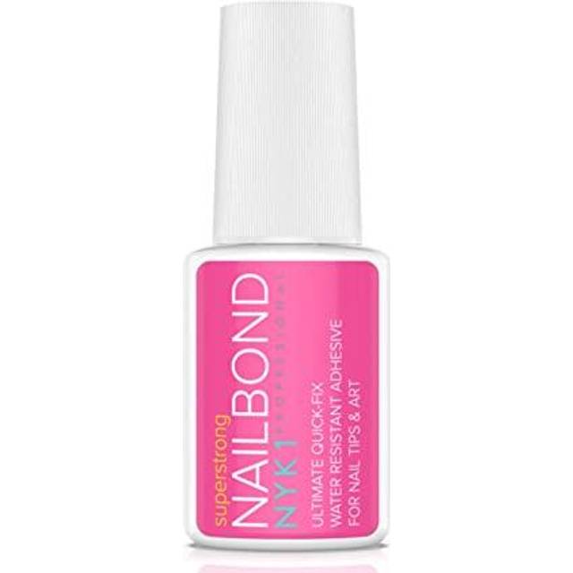 NYK1 Nail Bond Super Strong Nail Tip Bond Glue Adhesive with Brush - Salon Professional Quality - Nailbond Perfect for False Acrylic Art Natural,...