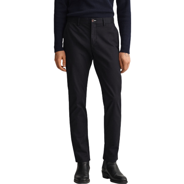 GANT Herr HUVEN TECH PREP Chinos fritidsbyxor, marinblå, 35-30