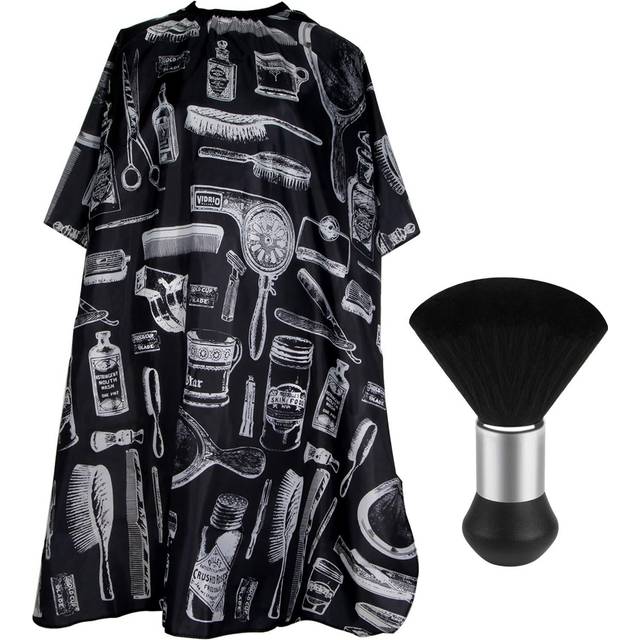 Professional Hair Cutting Cape with Neck Duster Brush, Salon Barber Cape, Hair Cutting Accessories (Floral Print)