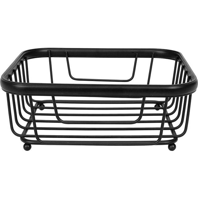 Spectrum Diversified Ashley Flat, Modern Dining Table DÃ©cor Horizontal Napkin Holder for Kitchen Tables & Countertops, Black