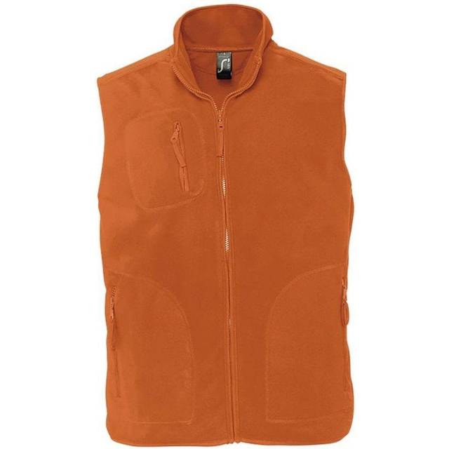 (S, Orange) SOLS Norway Unisex Anti-Pill Fleece Bodywarmer / Gilet