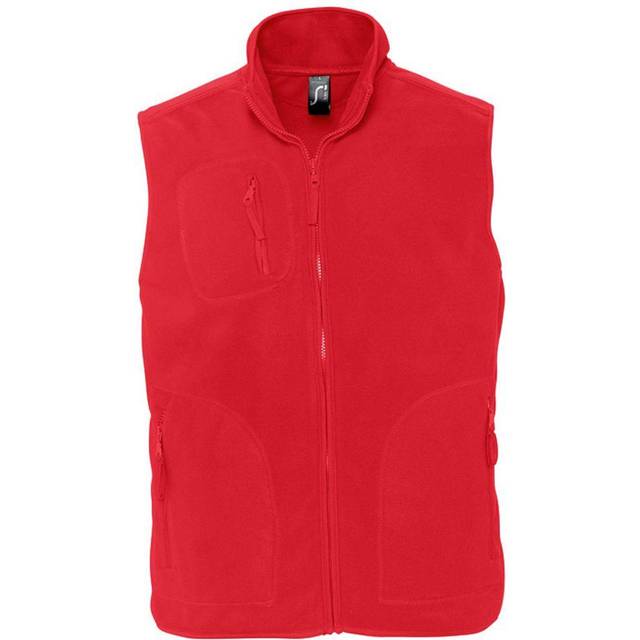 SOLS Mens Norway Unisex Anti-Pill Fleece Bodywarmer / Gilet (Red) - Size Small