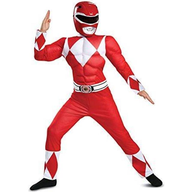 Morris Costumes DG67405G Red Ranger Classic Muscl - Size 10-12