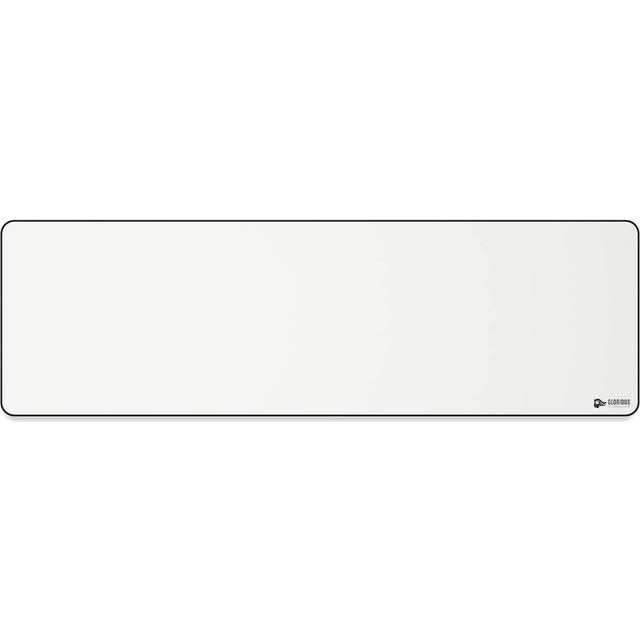 Glorious Gaming Cloth Gaming Mousepad (Extended) – Sydda kanter, mjuk yta för hastighet och kontroll, halkfri bas, kan tvättas i maskin, stor (910 x 280 x 3 mm) – White