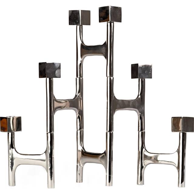 POLSPOTTEN Square Folding candlestick 55x40 cm Silver