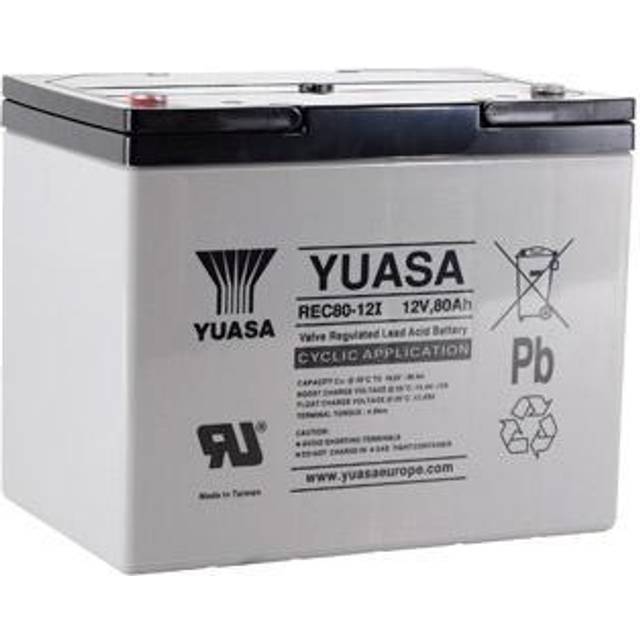 REC80-12I Yuasa Cyklisk Blybatteri