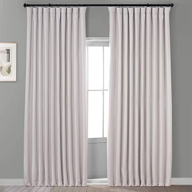 HPD Halvt pris draperier BOCH-LN-DW-P extra brett mörkläggningsgardin i linne (1 panel) 100 x 96, BOCH-LN1856-96-DW, björk