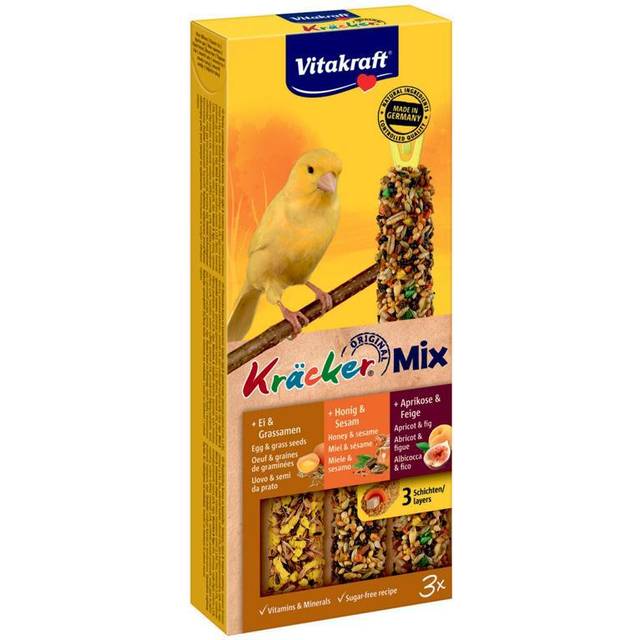 Vitakraft -21229 – Trio Mix(Ägggräsfrön/Aprikos-Feige/Honungsssesam) Kanarien – 80 g