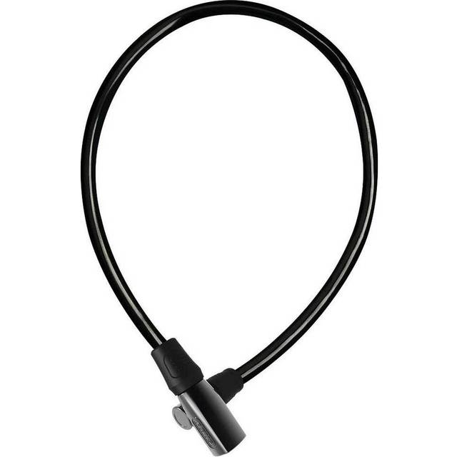 Racer 4408K Cable Lock, Steel Cable with Plastic Coating, Bike Lock with ABUS Security Level 2, Black, 65 cm