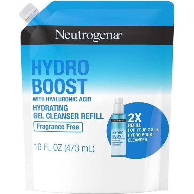 Neutrogena Hydro Boost Fragrance Free Hydrating Gel Facial Cleanser with Hyaluronic Acid  Daily Foaming Face Wash & Makeup Remover  Gentle Face W