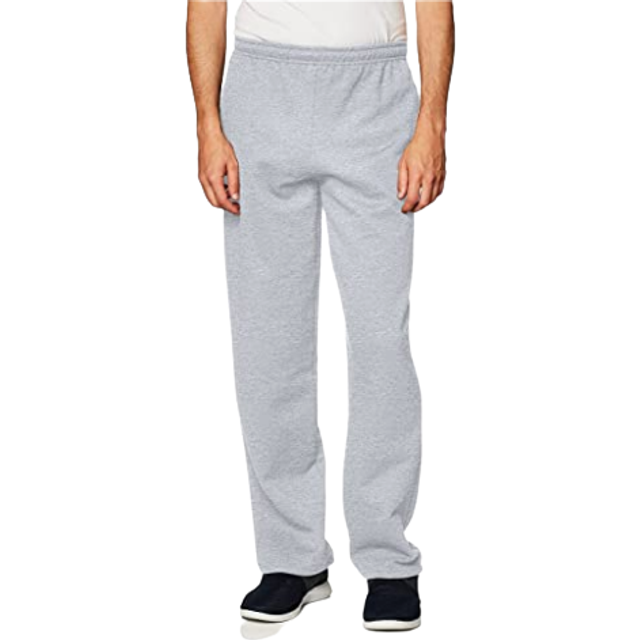 Gildan Adult Fleece Open Bottom Sweatpants with Pockets  Style G18300  Dark Heather  X-Large US