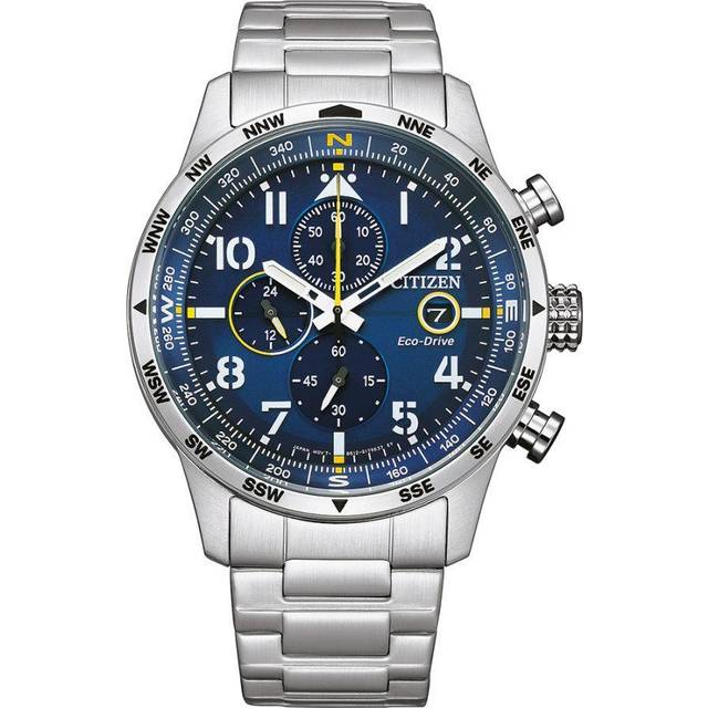 Citizen Pilot Stainless Steel Blue Dial Chronograph Eco-Drive CA0790-83L 100M Mens Watch