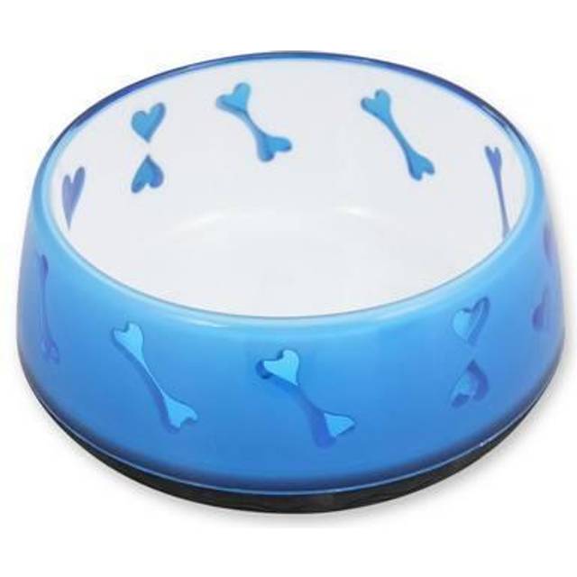All For Paws Anti Slip Dog Bowl Blue Hearts Medium - 30685