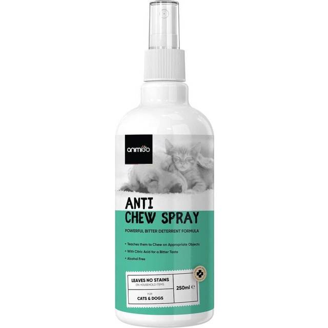 Anti tuggspray hund & katt - 250ml bitter spray utan alkohol - soffskydd hund & katt - anti repspray katter för möbler, dörrar & tapeter - hund & kattavvisande spray - animigo