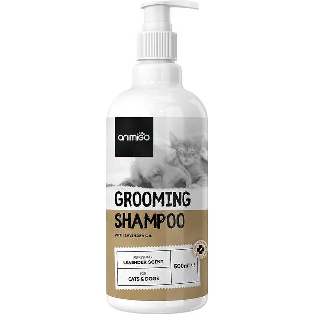 Care & Anti-Itch Shampoo - För hud, pälsvård, klåda - 500ml Hund- & kattschampo - Med lavendelolja, aloe vera, kokosolja - Alla katter & hundraser - Naturliga ingredienser - animigo