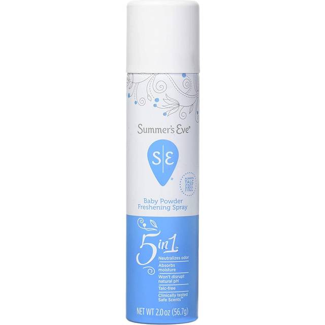 Summer's Eve Feminine Deodorant Spray Baby Powder 2 oz (Pack of 4)