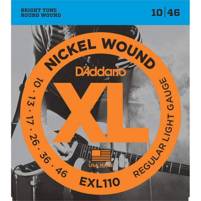 D'Addario XL Nickel Wound Electric Guitar Strings, Regular Light (EXL110)