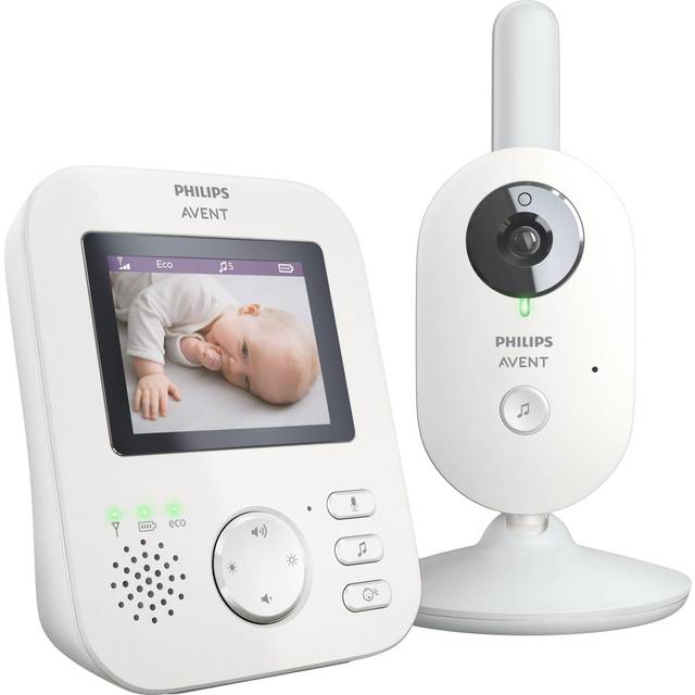 Philips Avent Digital videobabyvakt, Privat and säker med A-FHSS-teknik, 2,7-tums färgskärm, Lugnande vaggvisor och svarsfunktion (modell SCD833/26)