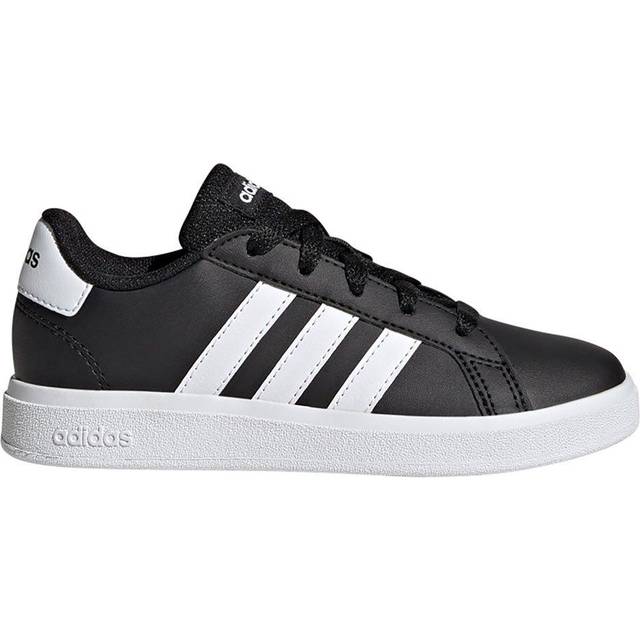 adidas for woman/girl. GW6503 Grand Court Lifestyle Tennis Lace-Up Shoes black (39 1/3), Flat, Laces, Casual, Sport, Multisport, children's