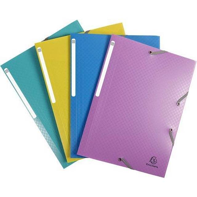 Gummibandsmapp Exacompta 3K PP A4 4st