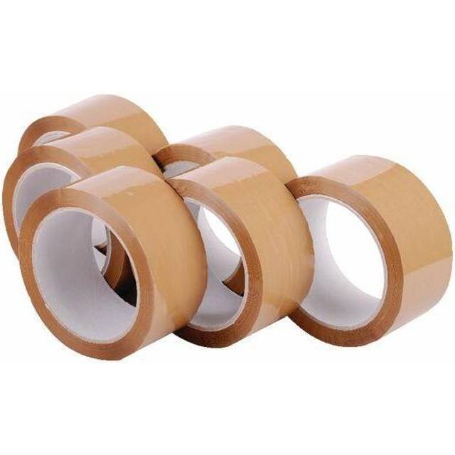 Value Product Polypropylene Packaging Tape 48mm x 66m Brown, Pack of 6 7671