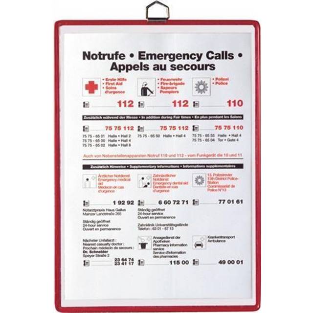 Djois A4 Hanging Pallet Pocket Red Non Adhesive PVC (Polyvinyl Chloride) 154503 23 (W) x 0.34 (D) x 34.8 (H) cm Pack of 5