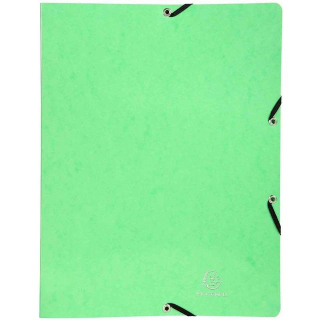 Exacompta Iderama Elasticated Ring Binder 2 Ring 15mm A4 Pack of 20, Lime