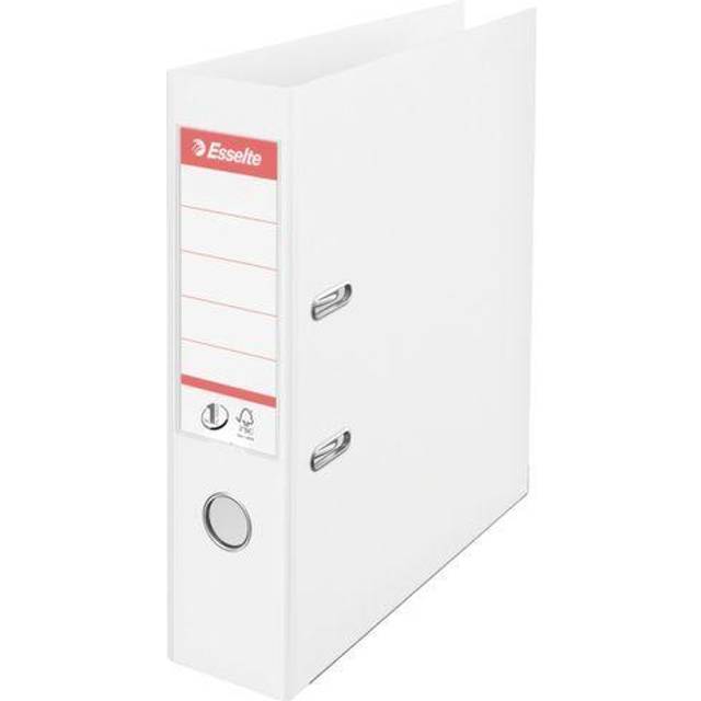 Esselte NO.1 Lever Arch File Slotted 75MM Spine A4 White - Vivida White
