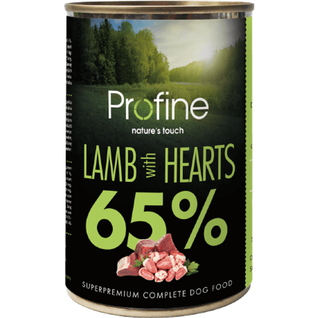 Profine Dog Wet Food Cans 65% Lamb With Hearts 400 g