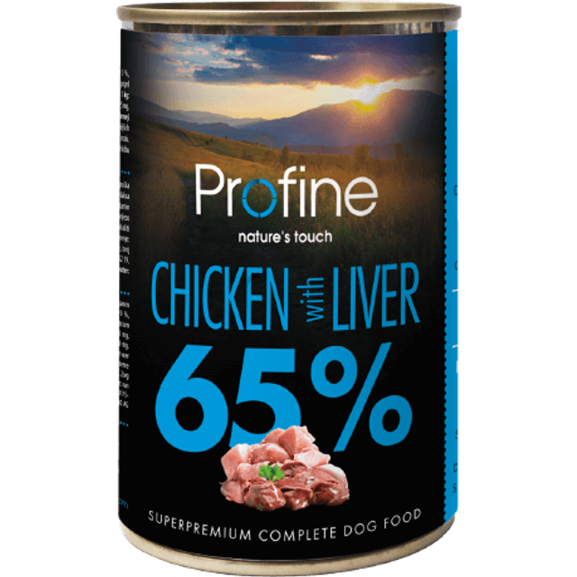 Profine Dog Wet Food Cans 65% Chicken With Liver 400 g