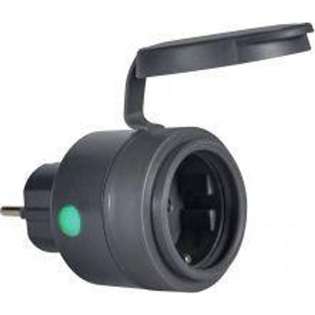 Ledvance Smart+ Outdoor Compact Plug – Smart utomhusuttag med ZigBee-teknik i kompakt design, integrerar icke-smarta apparater i det smarta hem-systemet, kompatibel med Alexa & Google, 1-pack