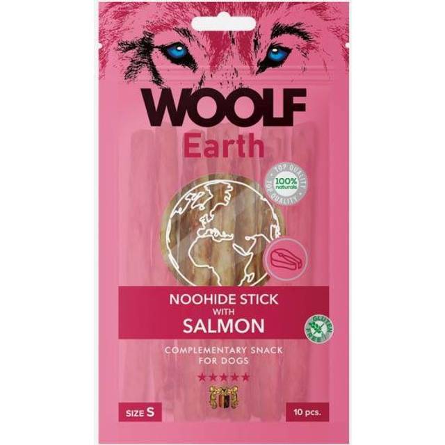 Woolf Earth Noohide Sticks, Salmon Small 10 st -