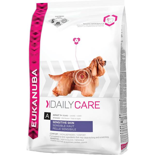 Eukanuba Daily Care Sensitive Skin Torrfoder för Vuxna Hundar med Känslig Hud, 12 kg
