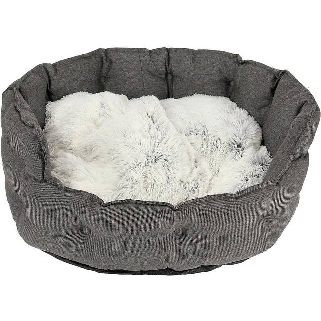 Classy Memory Foam Oval Dog Bed Grå S
