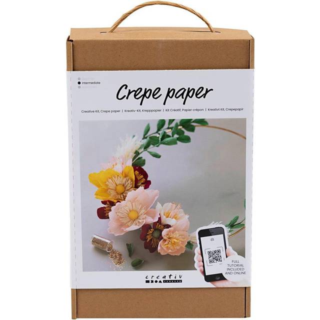 DIY Kit Kräppapper, Blomkrans