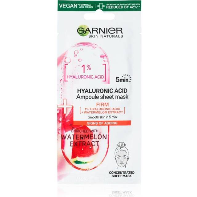 Garnier Skin Naturals Hyaluronic Acid Ampoule Sheet Mask SAla ampulA v textilnA masce s kyselinou hyaluronovou a extraktem z vodnAho melounu