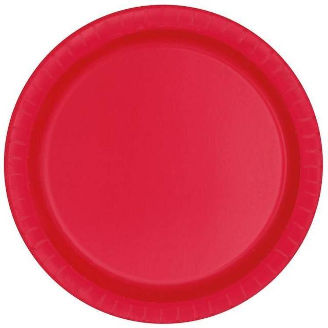 8 lachsfarbene Pappteller, 23cm Durchmesser