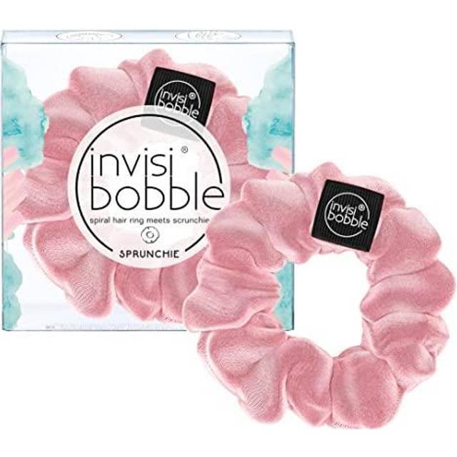invisibobble Sprunchie Prima Ballerina I tyg rosa hårgummi för flickor och kvinnor I inga knutar, starkt grepp och skonsamt mot hår I Scrunchie hårsnodd designad i hjärtat av München