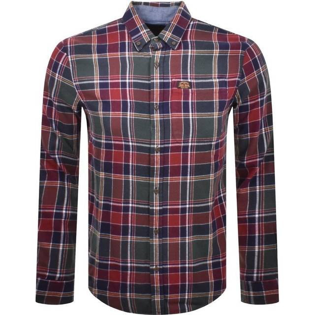 Superdry Vintage Embroided Lumberjack Check Shirt Doyle Green