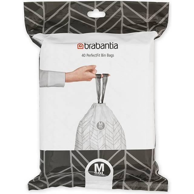 Brabantia Brabantia PerfectFit avfallspåse 40st 60 liter - Vit
