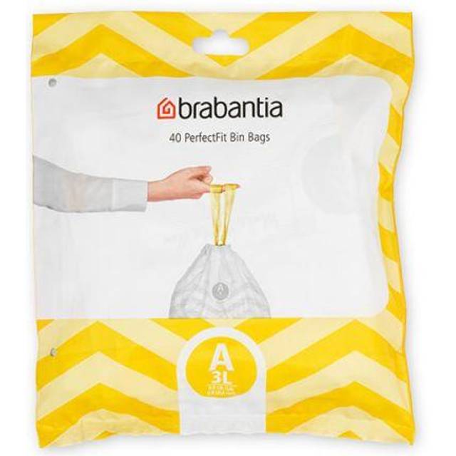 Brabantia Brabantia PerfectFit avfallspåse 40st 3 liter - Vit