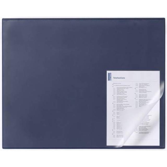 Durable 729307 skrivbordsunderlägg med kantskydd 65 x 50 cm, mörkblå