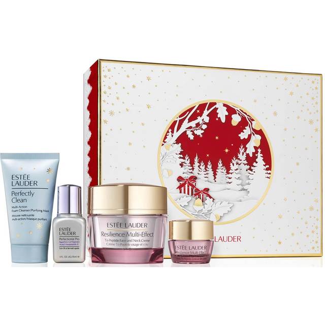 Estée Lauder Resilience Multi-Effect Gift Set 50ml Tri-Peptide Face And Neck Cream + 5ml Tri-Peptide Eye Contour Cream + 30m Perfectly Clean Multi-Action Foam Cleanser + 15ml Perfectionist Pro Rapid Firm+Lift Treatment Acetyl Hexapeptide-8
