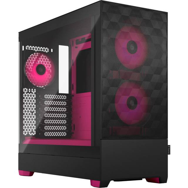 Fractal Design Pop Air (White TG) Gaming Case w/ Clear Glass Window, ATX, Hexagonal Mesh Front, 3 Fans