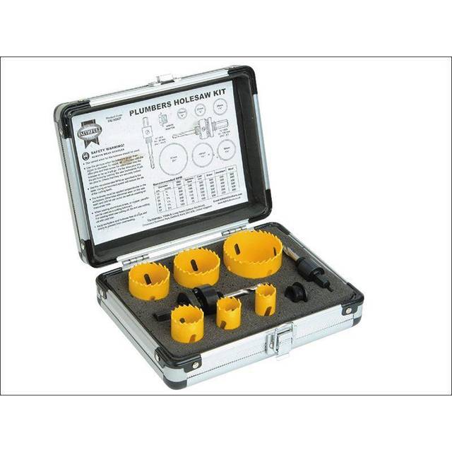 Faithfull universal varipitch holesaw plumber's kit 9 piece 19-57mm faihsk9bag