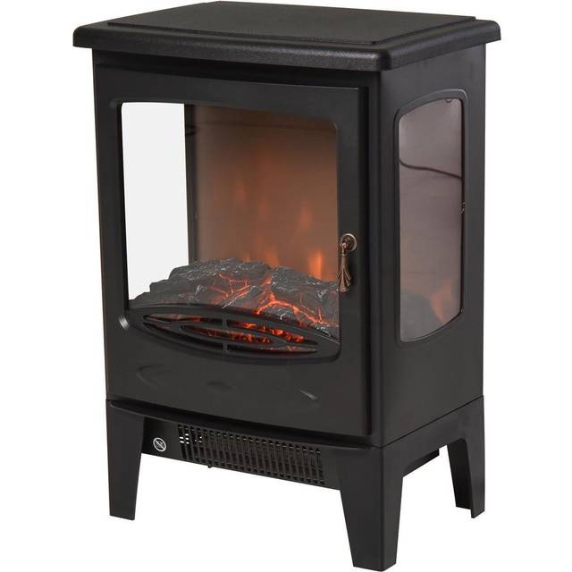 Homcom 900w/1800w Freestanding Electric Fireplace W/ Adjustable Artificial Flame